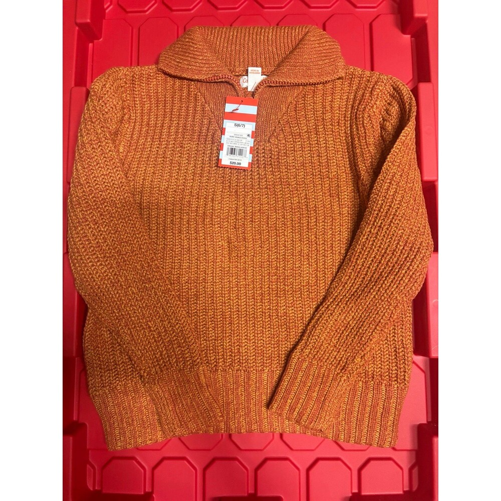 New with tags! Cat and Jack sweater burnt orange small6/7